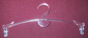 Lingerie Clear Plastic Clip Hanger